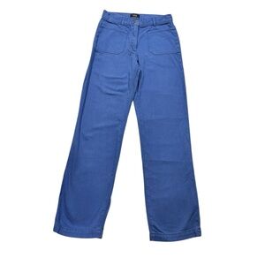 A.P.C. Jeans Womens Size 29 Straight Leg Bright Blue Cotton Denim Square Pockets